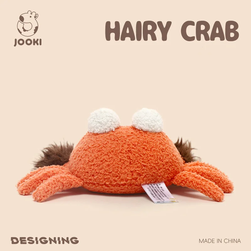 22 cm Nette Haarige Krabbe Plüsch Spielzeug Werfen kissen Simulierte Begleiten Puppe Weiche Haut-freundliche Schlafzimmer Ornamente Geschenke Für kinder