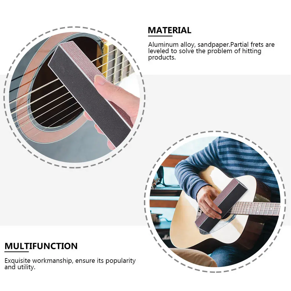 

1Pcs Guitar Fret File Sanding Polishing Beam Self-Adhesive Sandpaper Fingerboard Protector Guitar Leveling Bar