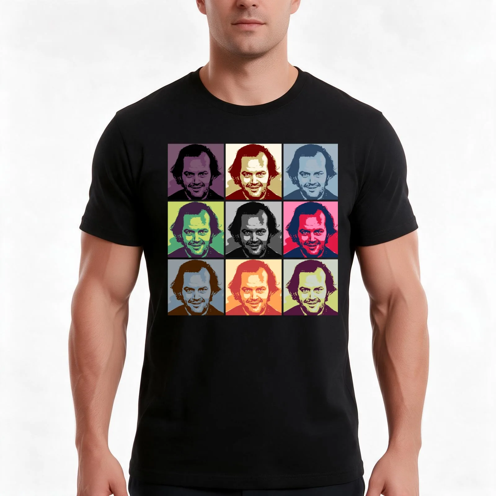 Jack Nicholson Torrance Shining Iconic Pop Art T-Shirt, Summer Casual Cotton Tee, Oversized Streetwear Tops, Unisex Men Women