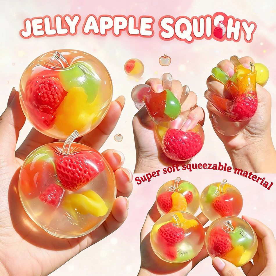 Hot Sale Slow Rise Squishy Maltose Stress Ball Transparent Sensory Squeeze Toy for Adults Hand Exercise Stress Relief Party Gift