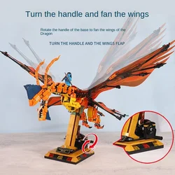 Avatar Flying Dragon Rider model movable figures compatible with LEGO Dragon Jigsaw Building Block Toys Desktop Decoration
