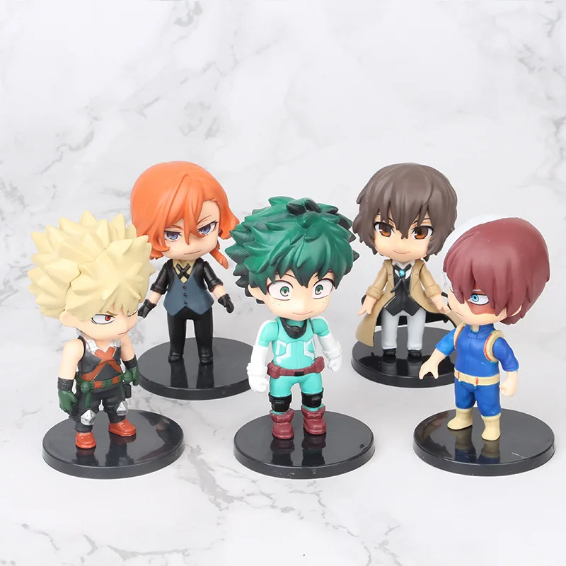 

5Pcs/Set Anime My Hero Academia Action Figures Midoriya Izuku Bakugou Katsuki Todoroki Shouto Ochaco Uraraka Kirishima Model Toy
