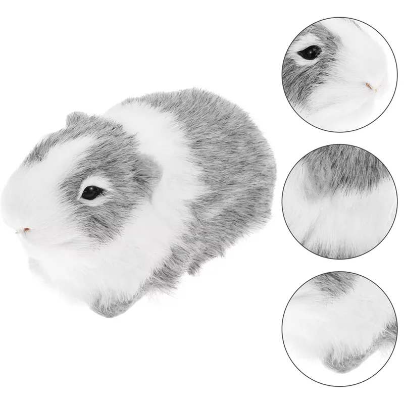 

MALI-Guinea Pig Plush Animal Realistic Hamster Model Guinea Pig Model For Education Small Gift