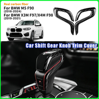 For BMW F90 M5 F97 X3M F98 X4M 2019-2023 Automatic Shift Gear Knob Trim Cover Real Dry Carbon Fiber Car Retrofitting Accessories