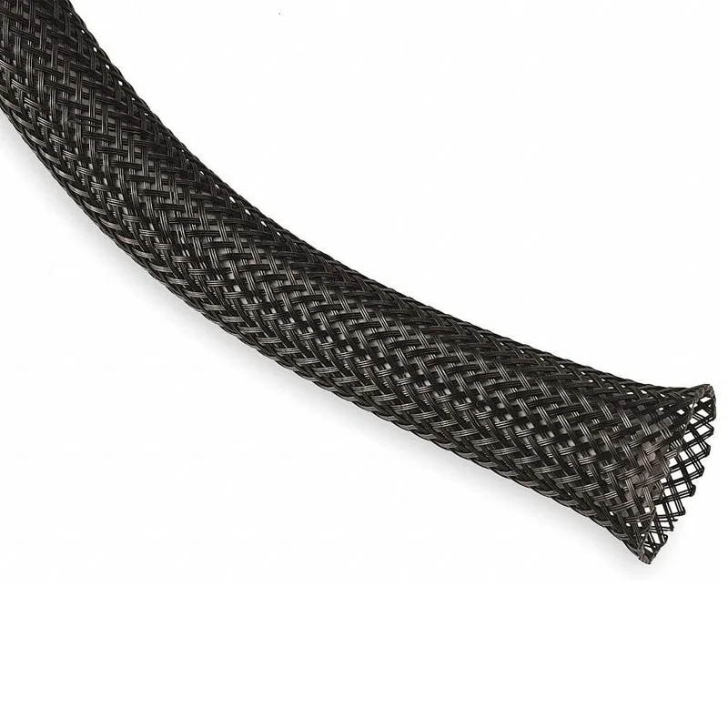 Manicotto per cavo intrecciato PET 5M 2-8mm PET/nylon ignifugo per cablaggio auto/PC