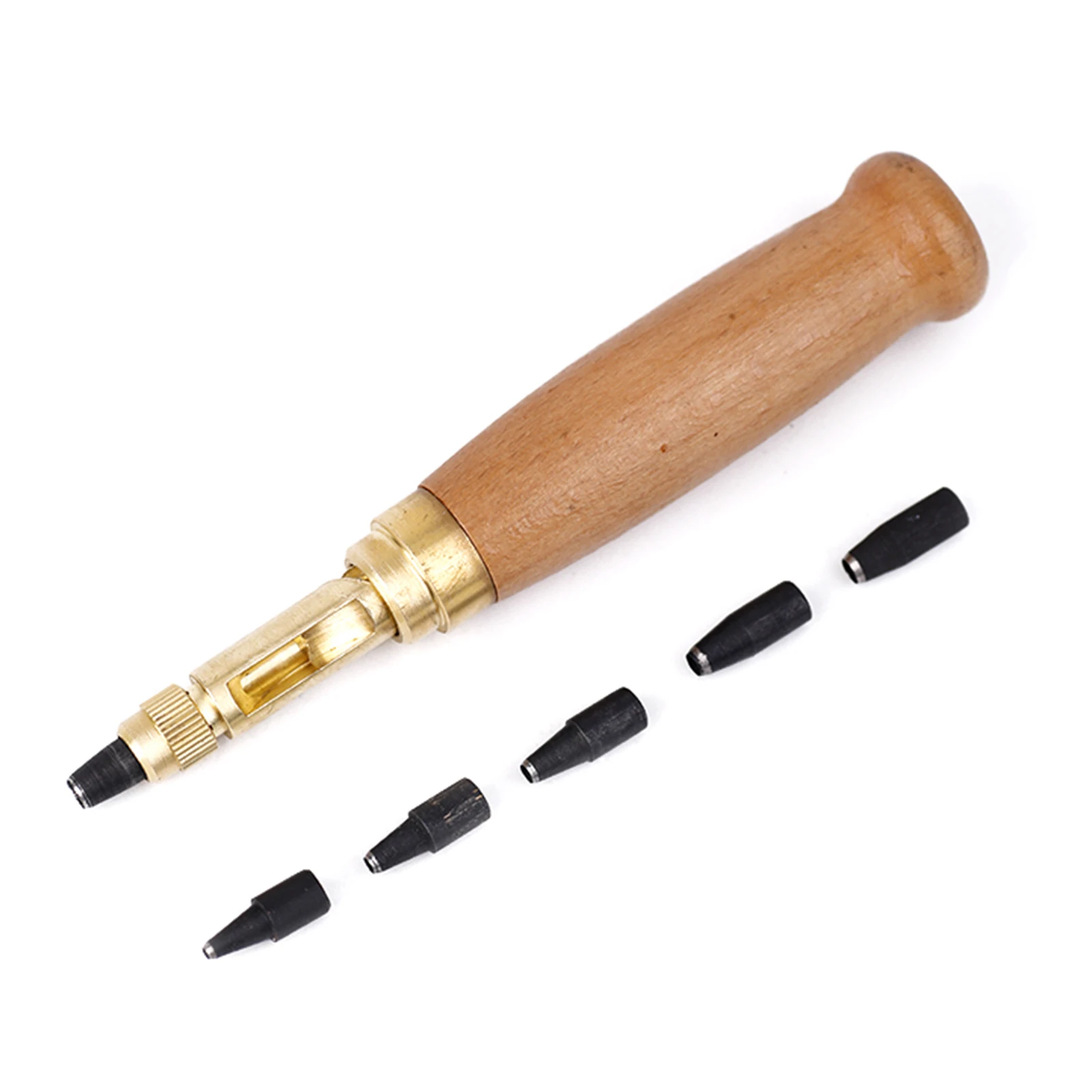 

DIY Leather Punch Rotary Punch, Multi Adjustable Hand-Pressed Silent Belt Round Hole Punching Kit