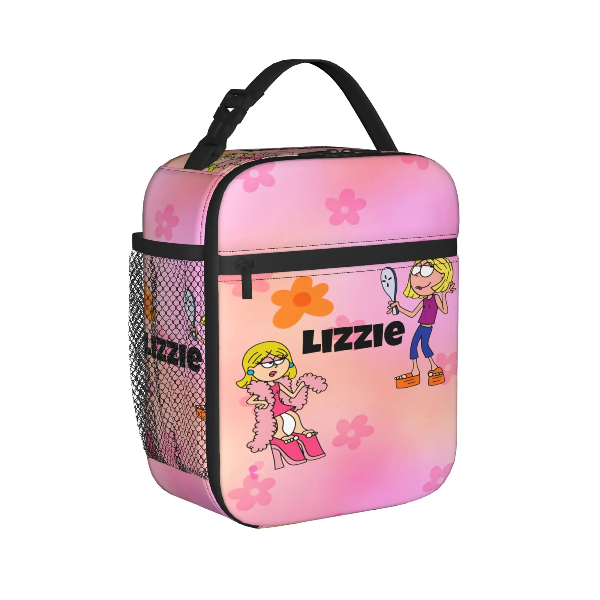 Lizzies Cartoon McGuires Lunch Bag  Convenient Lunch Box Unisex Office Graphic Cooler Bag Leisure Oxford Thermal Tote Handbags