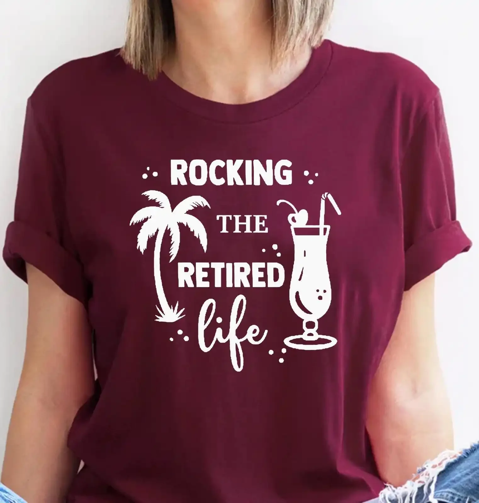 Rocking The Retired Life T Shirt Retirement Officially Grandma Grandpa