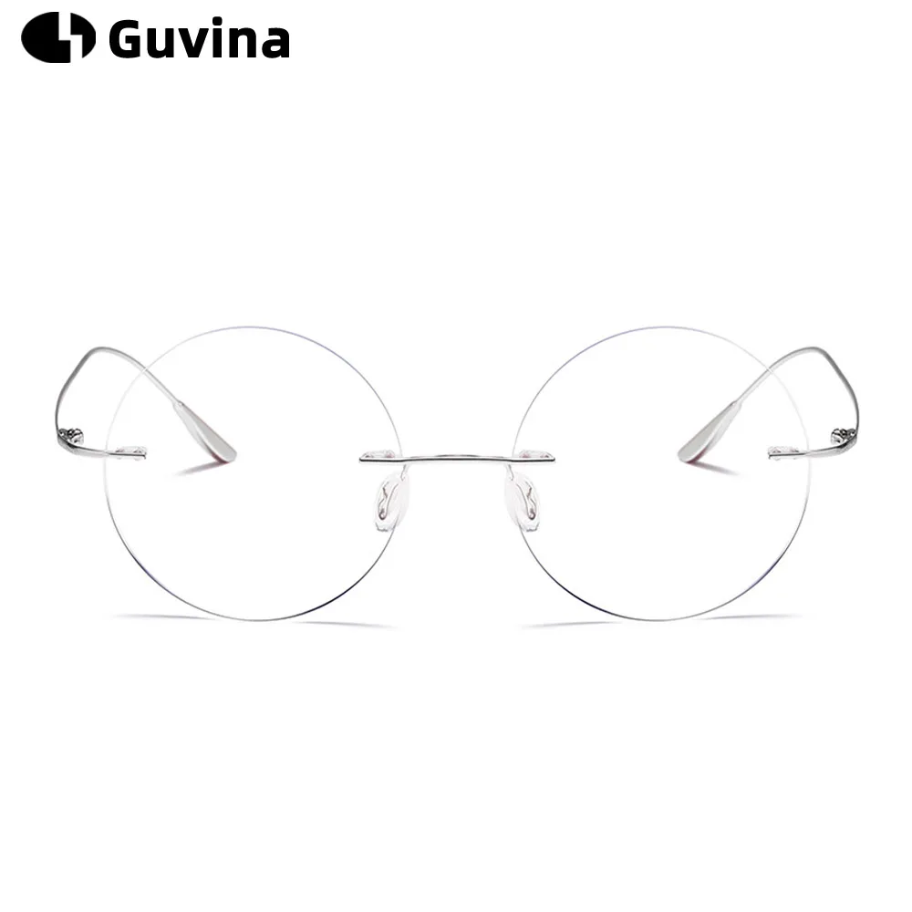 

Titanium Alloy Framless Anti Blue Light Glasses Women Men Ultra-light Rimless Blue Light Blocking Computer Office Eyeglasses