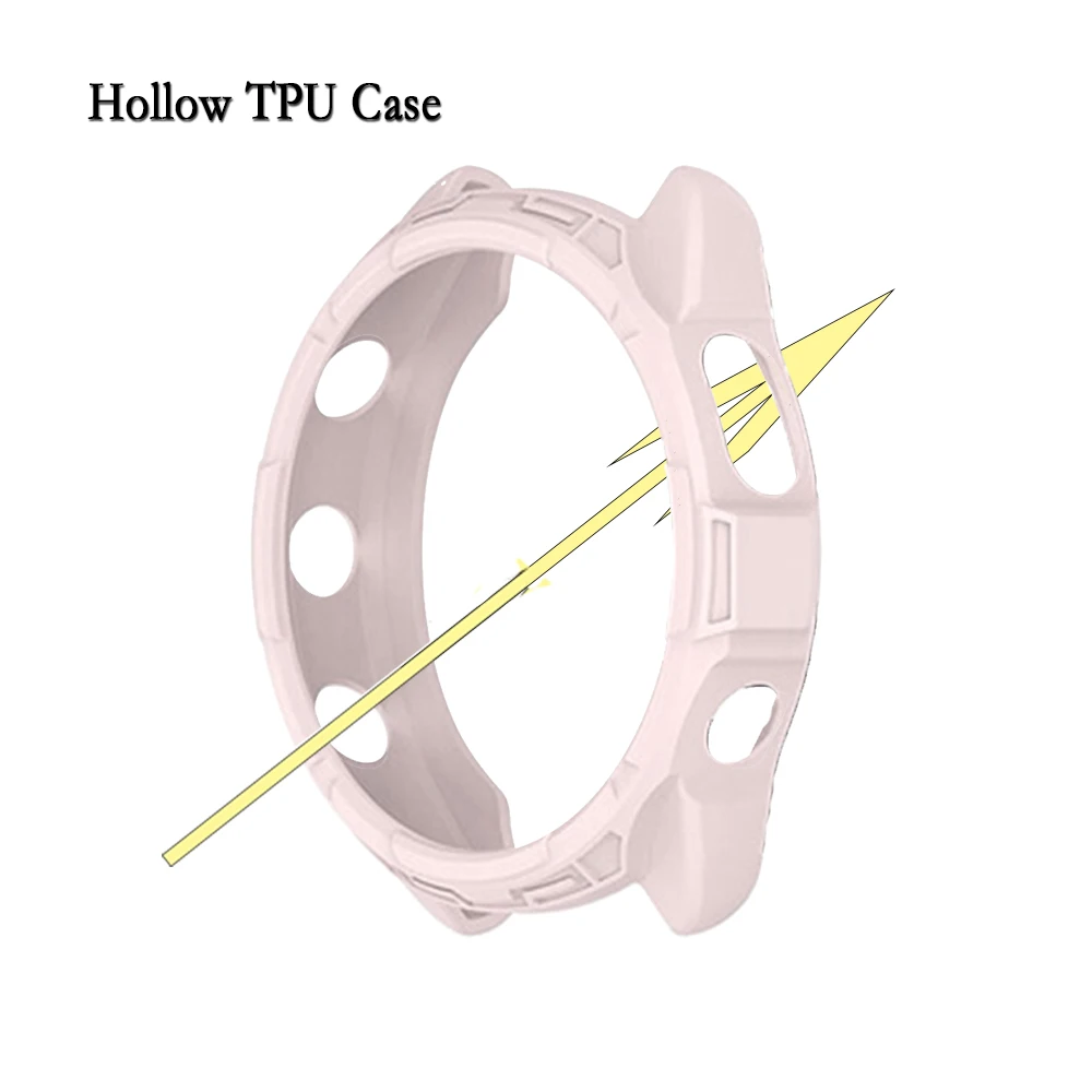 غطاء ساعة لساعة Garmin Forerunner 965 حافظة واقية مجوفة خفيفة للغاية وعالية الجودة من مادة TPU الناعمة البديلة