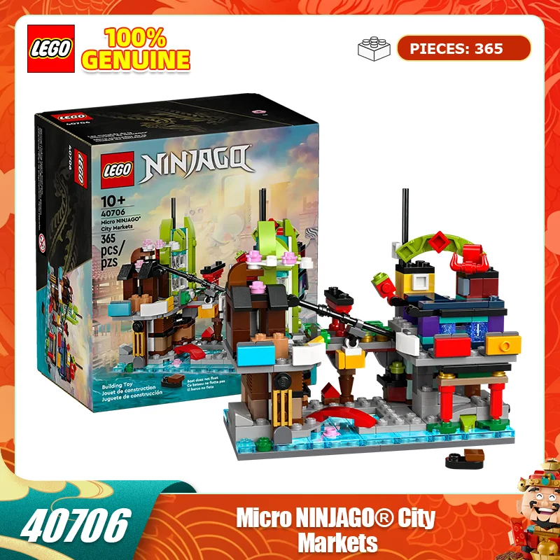 

LEGO 40706 Серия Phantom Ninja, креативные строительные блоки, игрушка, подарок на день рождения, Рождество, 40706, мини-ниндзя, рынок