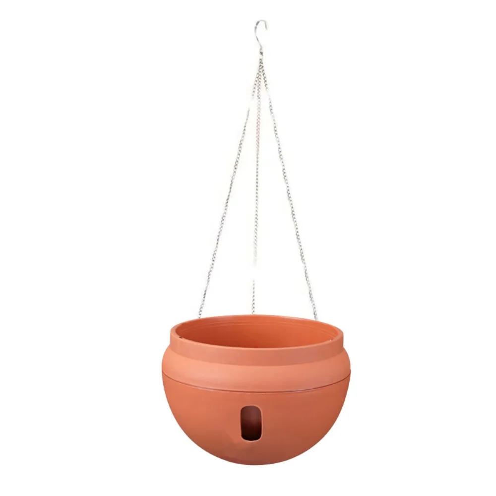 

Creative Plastic Bowl-Shaped Flower Pot Detachable with Hook Hanging Flower Pot Self Absorbing Water Plant Hanging Basket Garden