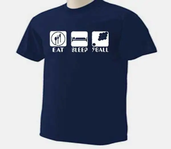 Eat Sleep 9 Ball Billiards Pool Table Bar Game T Shirt