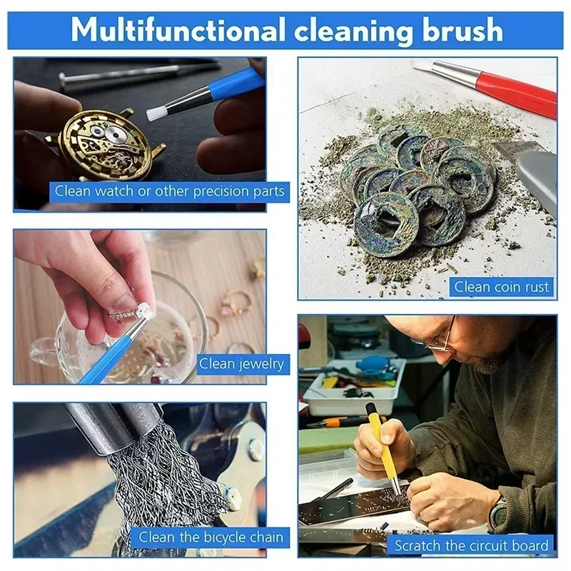 1pc Watch Jewelry Cleaning Pen Fiberglass Scratch Brush Pen Rust Stain Remover Pen Jewelry Electronic Components Repair Tool view 5