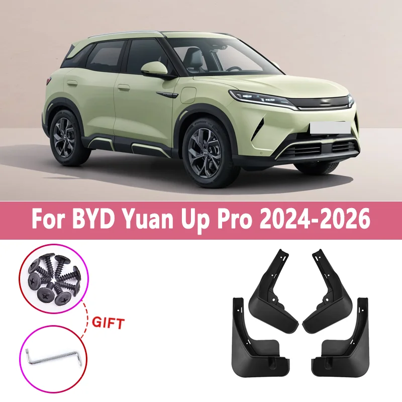 

Car Mudguards For BYD Yuan Up Pro 2024 2025 2026 Wheel Fender 4Pcs/set Anti-Splash Mudflaps Mud Guards Tools Auto Accessories