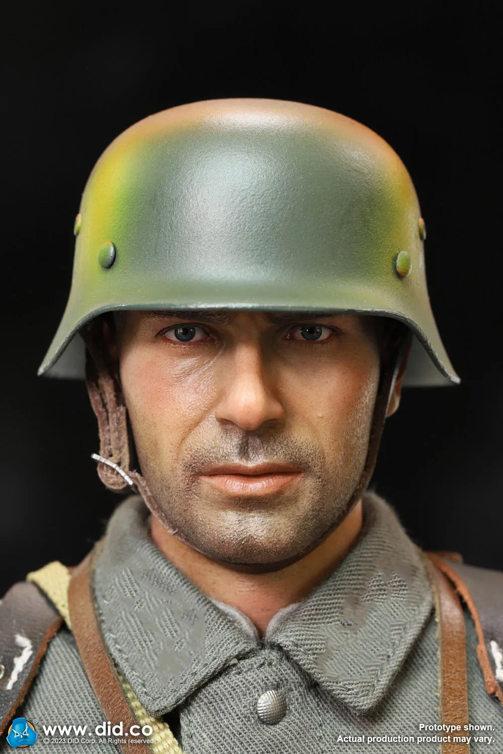 DID D80163 WWII Series Soldier Ryan the Sniper Male Head Sculpt Carving Neck Collar Model Fit 12