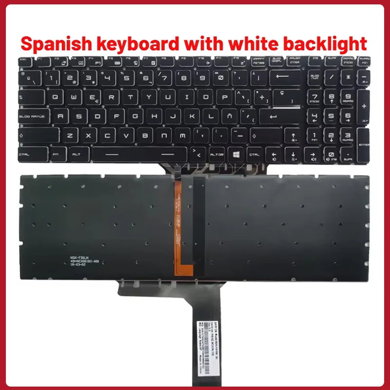 Russian/US/Spanish Laptop Keyboard For GP62 GP62MVR MS-16J9 MS-16J5 MS-16J6 MS-16JB MS-16J3 MS-1781 MS-1782 MS-1783 MS-1785