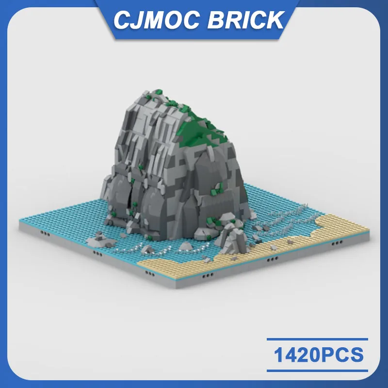 MOC 干し草の山ロック建築ビルディングブロック 1420 個モデル DIY 組み立てレンガコレクションディスプレイクリエイティブおもちゃ MOC- 184410