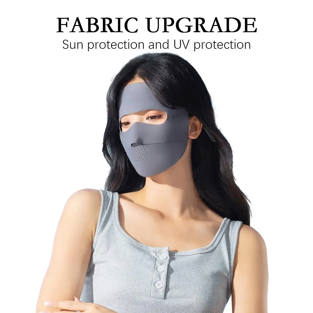 Summer Sunscreen Ice Silk Mask UV Protection Face Cover Sunscreen Veil Face With Brim Outdoor Cycling Sun Protection Women Mask