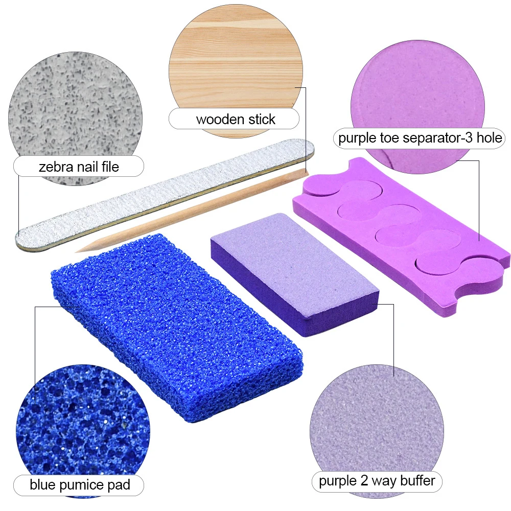 600 Sets/Carton Wholesale Professional 5 in 1 Nail Art Kit  Disposable 5Pcs Manicure Pedicure Kit Set