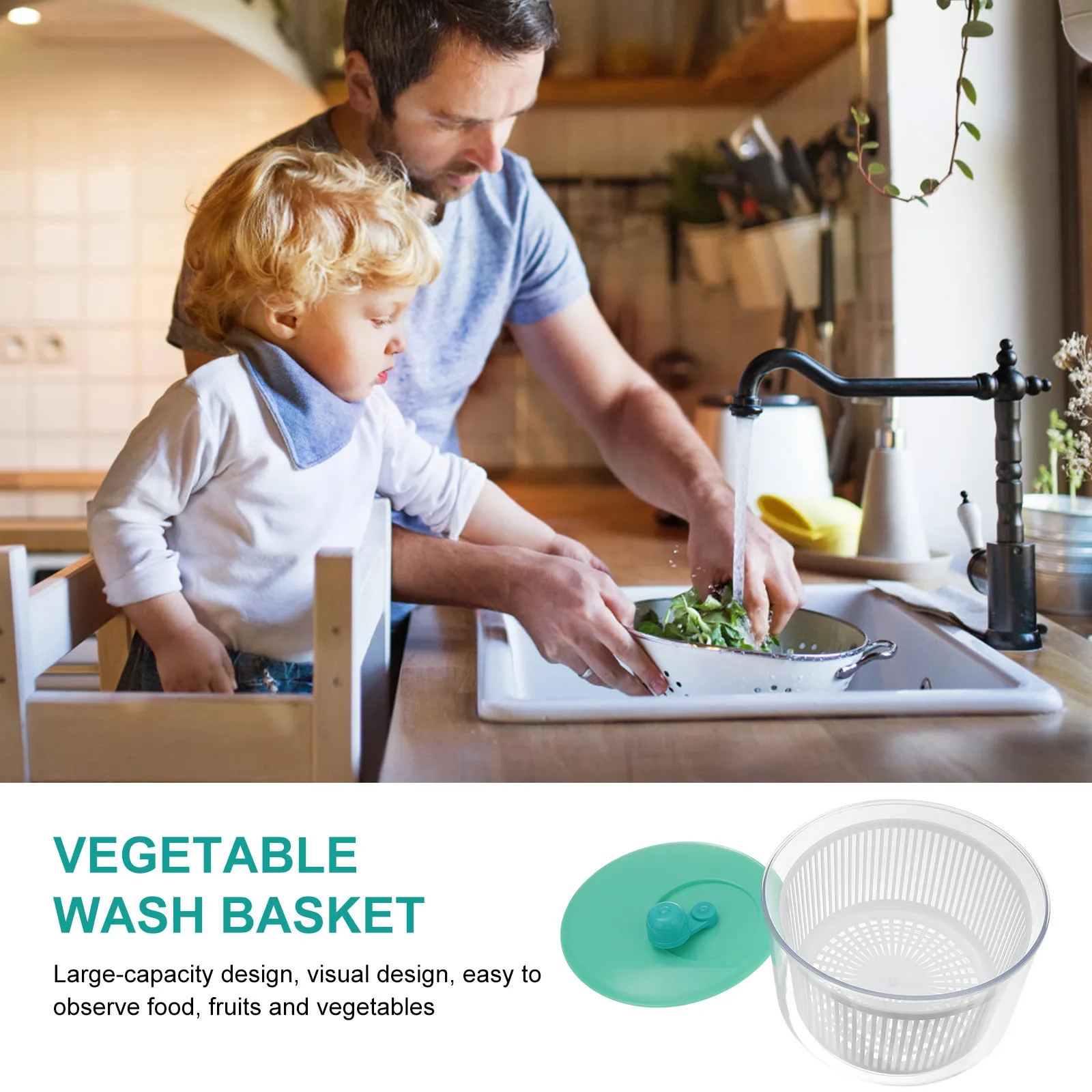 2.5L Multi-Functional Vegetable Dryer Salad Water Drainer Manual Fruit Dryer Kitchen Drying Tool Heavy Duty PP Plastic