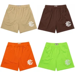 EE. Eric Emanuel-pantalones cortos de playa para hombre y mujer, Shorts deportivos para entrenamiento, gimnasio, trotar, malla, informales, Verano