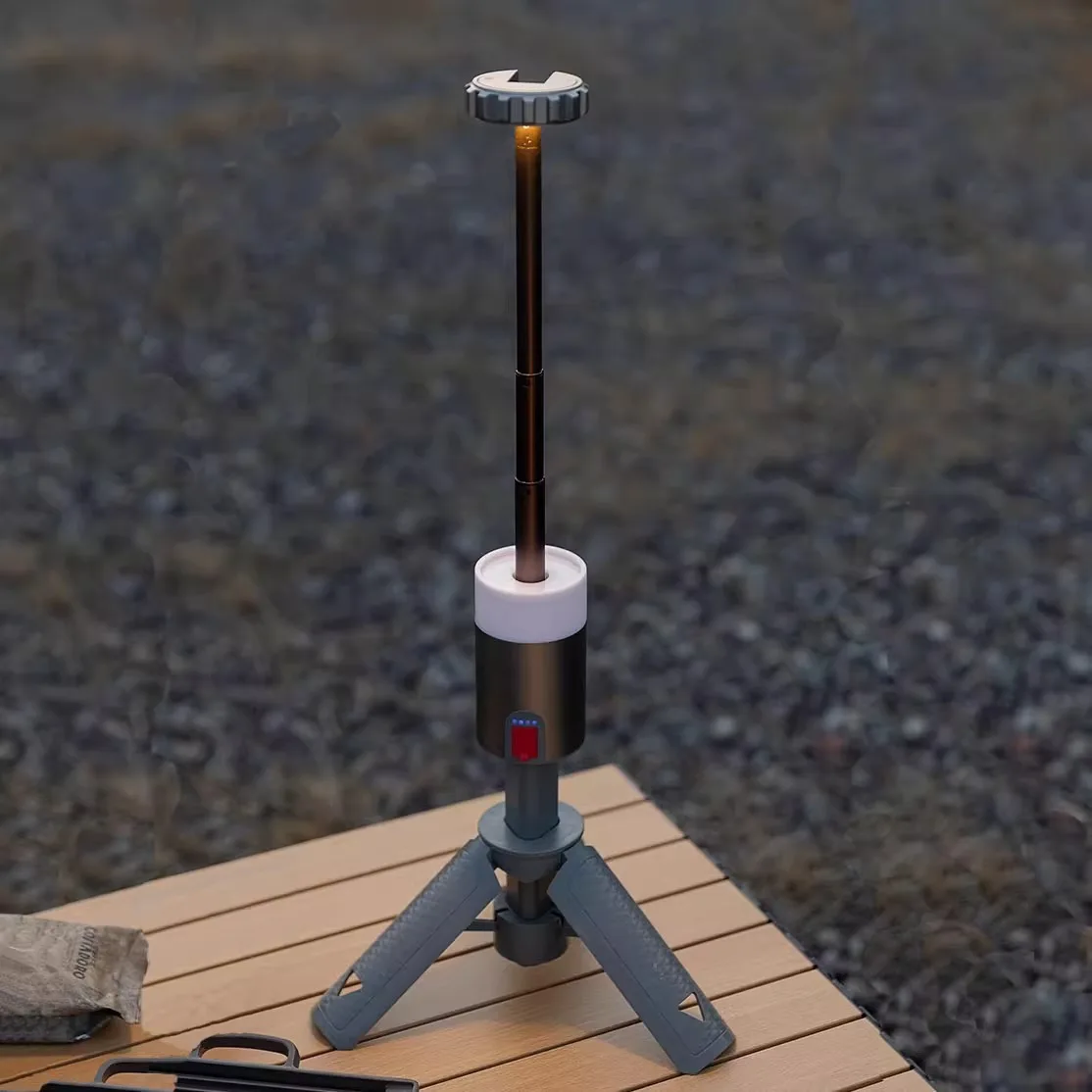 Lampe de Camping rétractable multifonctionnelle Portable pour l'extérieur, Support de chargement de téléphone Portable, longue durée de vie de la batterie, télécommande
