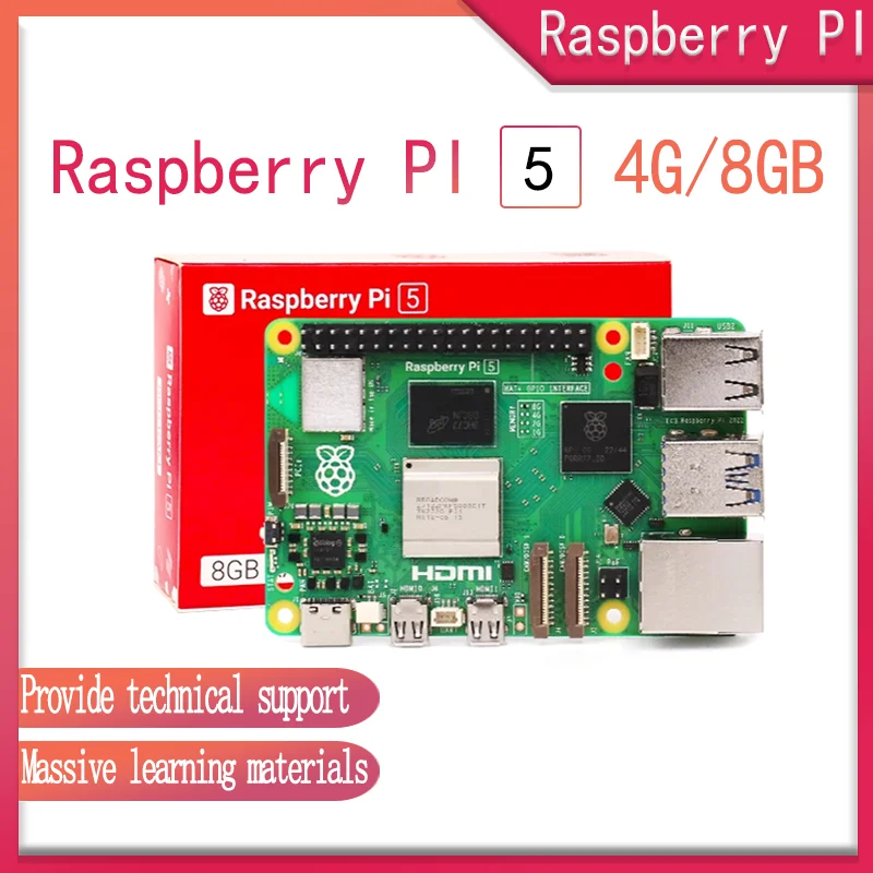 Official Original Raspberry Pi5 4GB 8GB RAM Development Board 2.4GHz Computer AI Programming Motherboard PCLE Programming