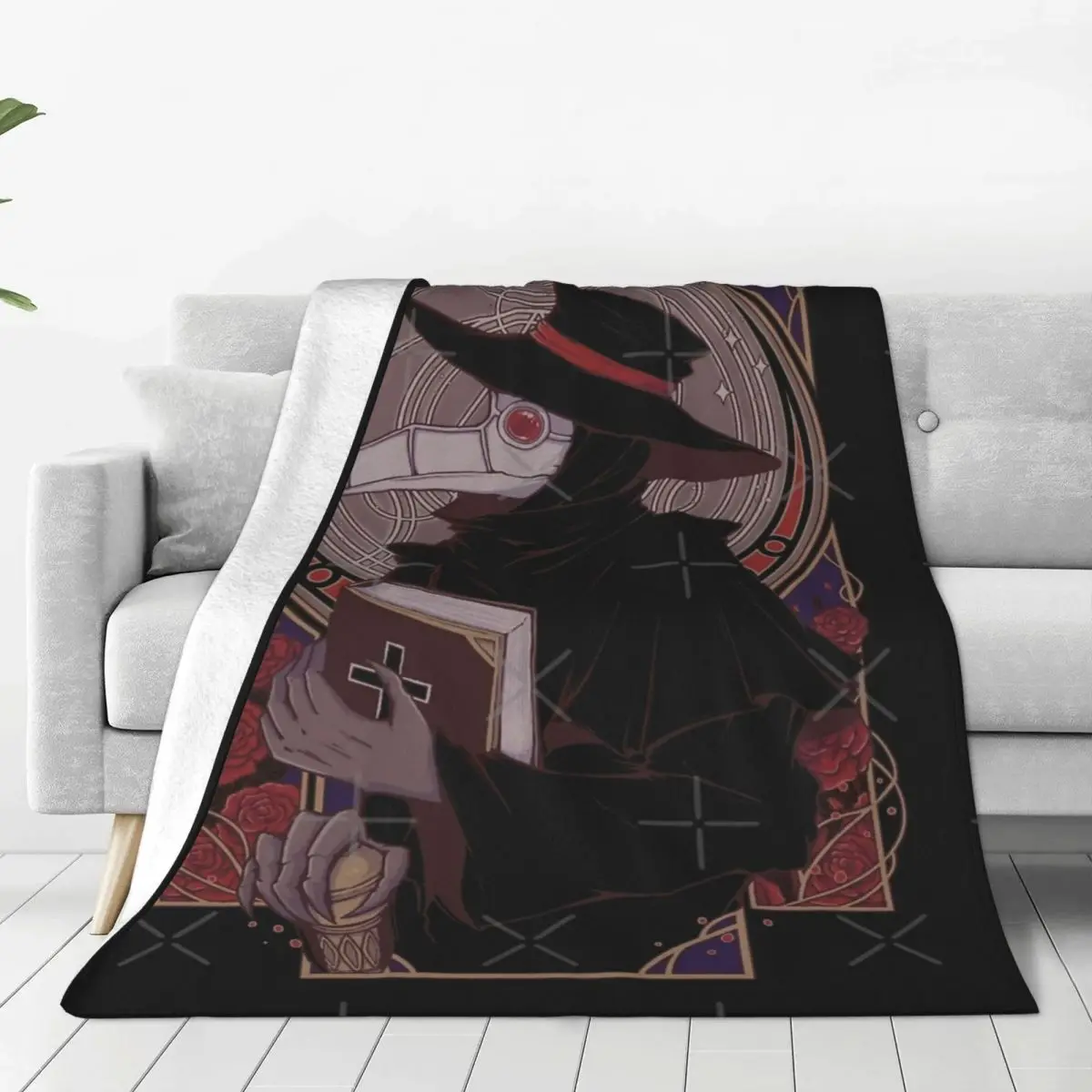 Plague Doctor Art Nouveau Four Seasons Universal Blanket Travel Can Be Covered Halloween Gifts