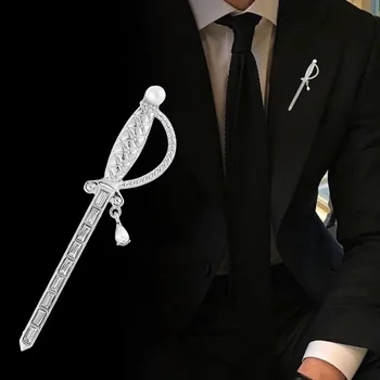 Spilla spada moda coreana lega Crysatal strass spille da bavero corpetto unisex gioielli di lusso zaino accessori per vestiti