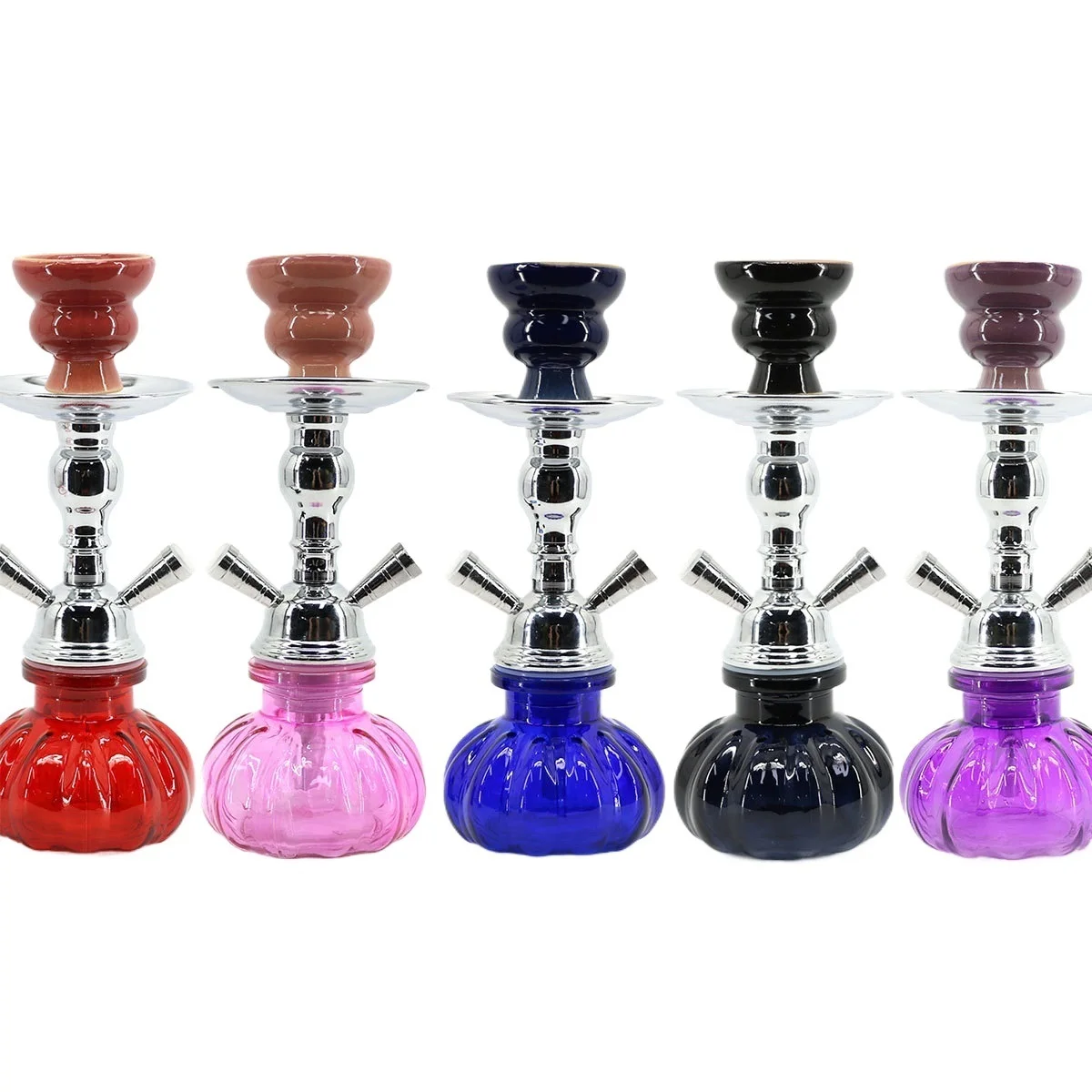 

Small Size 1 Hose Hookah Set, Single Glass Hookah Set, Including Complete Hookah Accessories