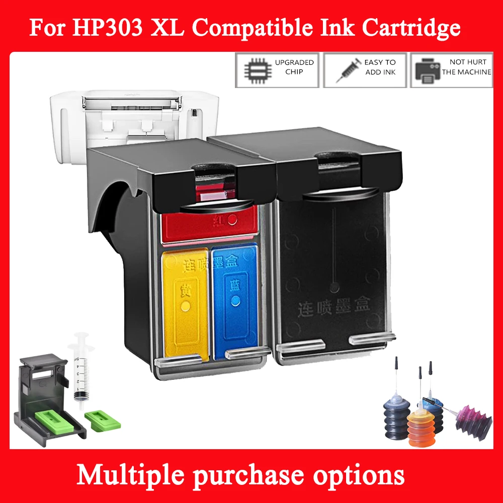 303 303XL ل HP303 XL خرطوشة الحبر لاستبدال HP Envy 6220 6222 6230 6234 6252 6255 6258 7120 7130 7132 7134 7155 7158 #1