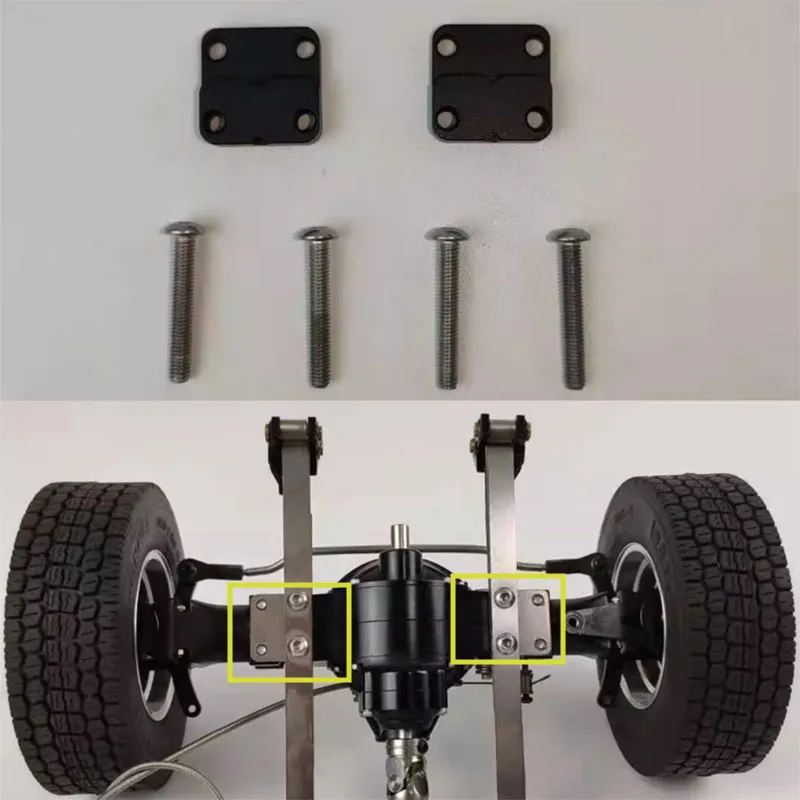 RC 1/14 Toy Truck Trailer Axle Spacer Adapter Shim Connecting Plate For Tamiya 1/14 RC Tractor Truck Parts Accessories
