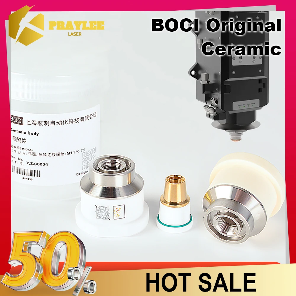 

Оригинальное лазерное керамическое кольцо BOCI D41 H34 D25 M11 * 0,75 Запасные части для станка для лазерной резки волокна M8 Держатель 3D-лазерной насадки
