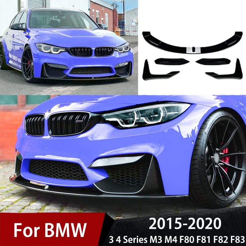 

Для BMW 3 4 серии M3 M4 F80 F81 F82 F83 2015-2020 Автомобильный передний бампер Губа Боковой сплиттер Спойлер Канады Противотуманная фара Решетка BodyKit