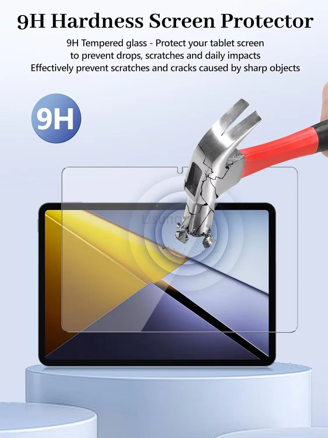 2 PCS 9H Tempered Glass Tablet Screen Protector For Xiaomi POCO Pad C1 9.7 Inch Anti-Fingerprint HD Clear Protective Film