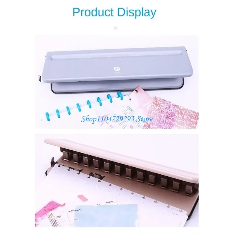 

Y2GD Mushroom 12-Hole Puncher Paper 6 Sheets with Chip Tray for Student Women Girls
