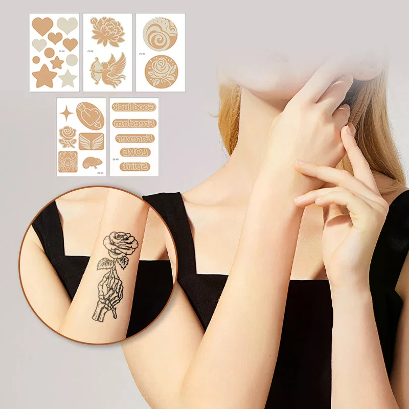 

15 листов нашивка для татуировки, малярная лента для татуировки, ультратонкая нашивка для татуировки, шрамов и родинок, невидимая водонепроницаемая кожа