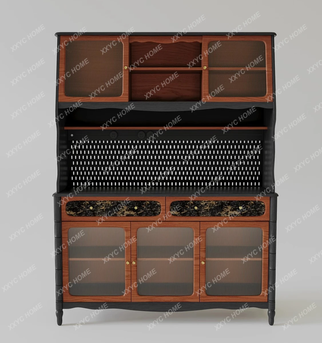 خزانة حائط من الخشب الصلب لغرفة المعيشة المنزلية