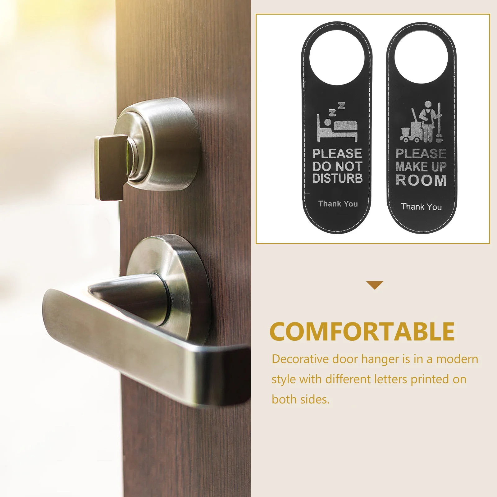 

5pcs Signs Double Hotel Door Hanger Sided Hotel Door Sign Do Not Disturb Sign For Rooms Long Use