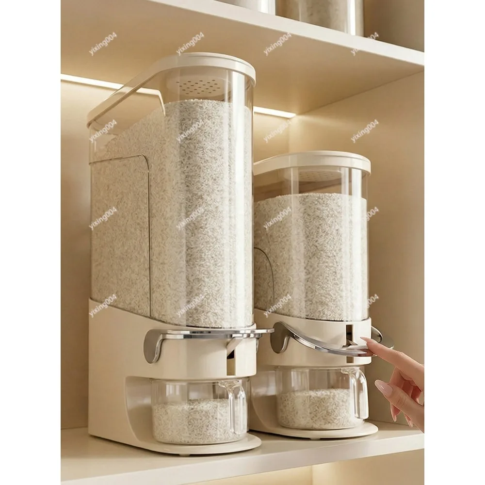 Press Type Sealed Rice Storage Bin Food Grade Moisture Insect Proof Narrow Gap Grain Container