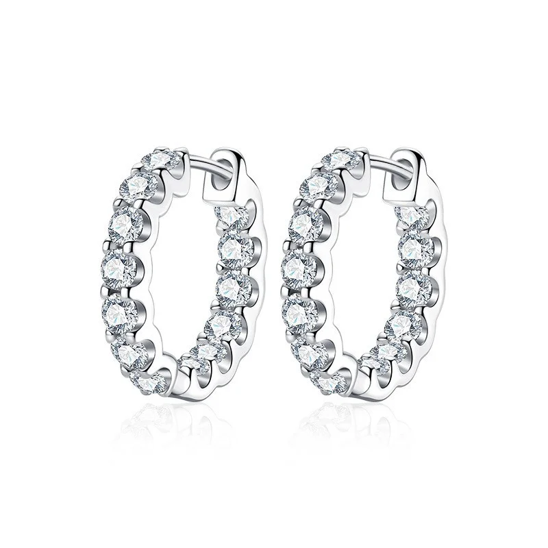 

ZFSILVER модные серьги из серебра 925 пробы с муассанитом, классический модный дизайн, круглые серьги с головой коровы для женщин, аксессуары, ювелирные изделия, подарок XED024