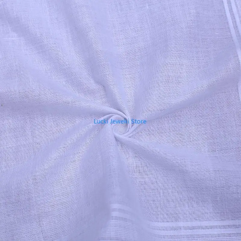 

193E Cotton Pocket Handkerchief Gents Checkered Hankies 16x16inch Large Bandana