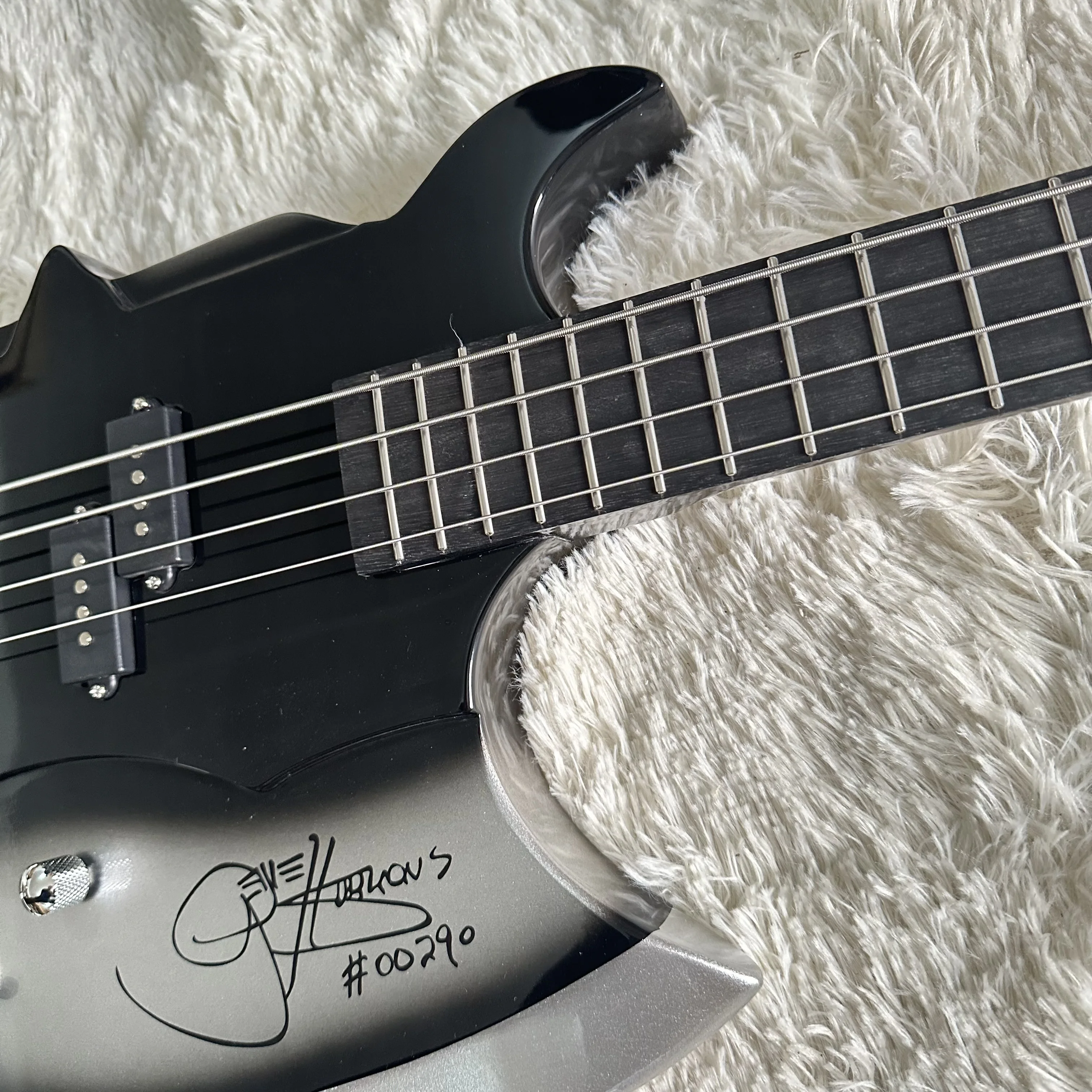 شحن مجاني فأس باس جين سيمونز 4 سلسلة الغيتار الكهربائي روزوود فريتس الأسود هدية عيد الميلاد #6