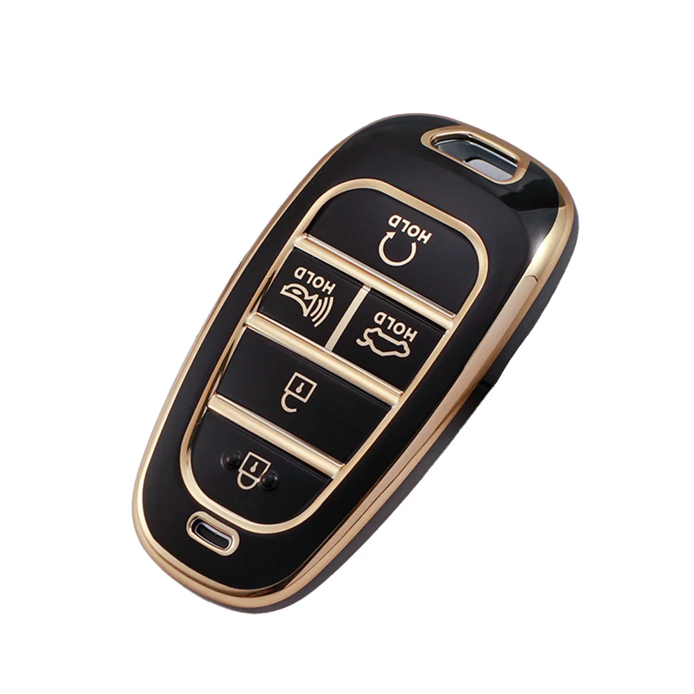 New Practical Car Key Case 5 Buttons High-quality Materials High-strength Anti-drop Anti-shock Black/white/grey