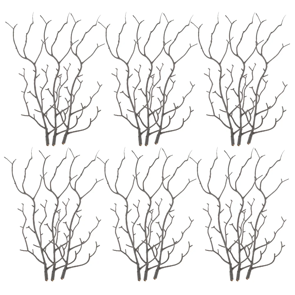 Artificial Willow Branches Halloween Simulation 6-forked Black Scene Decoration Plant Fake Dry Decors Antler