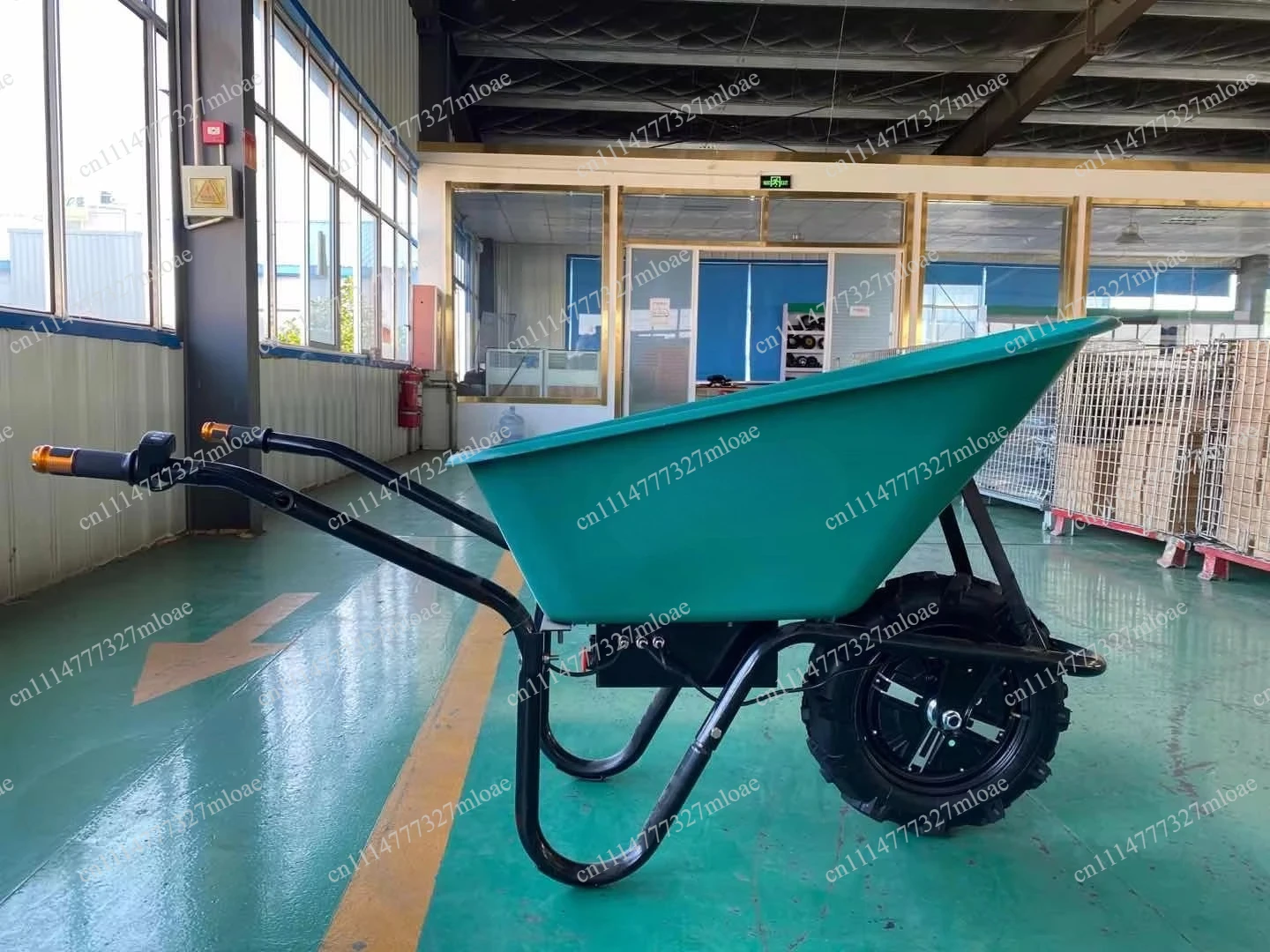 24V 12ah electric four-wheel trolley, 150 kg load capacity