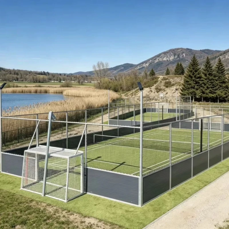 Customized Full Sport Equipment Street Soccer Football Cage Set with Artificial Grass Field System  Football Soccer Cage