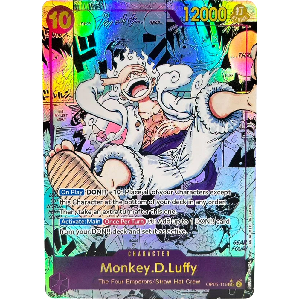 OPCG Collection Cards Monkey D. Luffy OP05-119 OPCG EN Shining Creativity Rare Holographic Embossed Textured Foil Cards