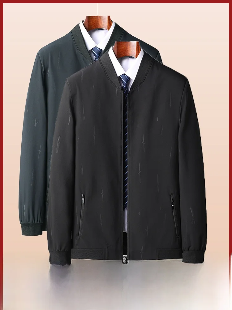 

Легкая мужская куртка для осени и весны, одежда для пап и дедушек, для мужчин 60 лет, модная городская базовая одежда S...